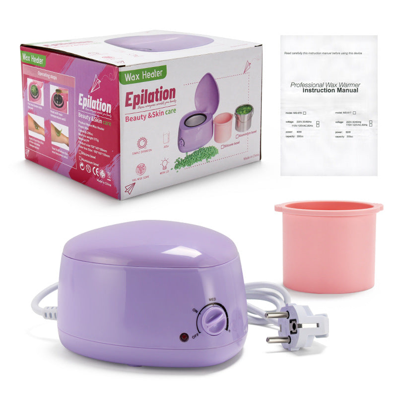 Mini 200ml Hot Wax Machine – Hair Removal Wax Heater with Silicone Pot