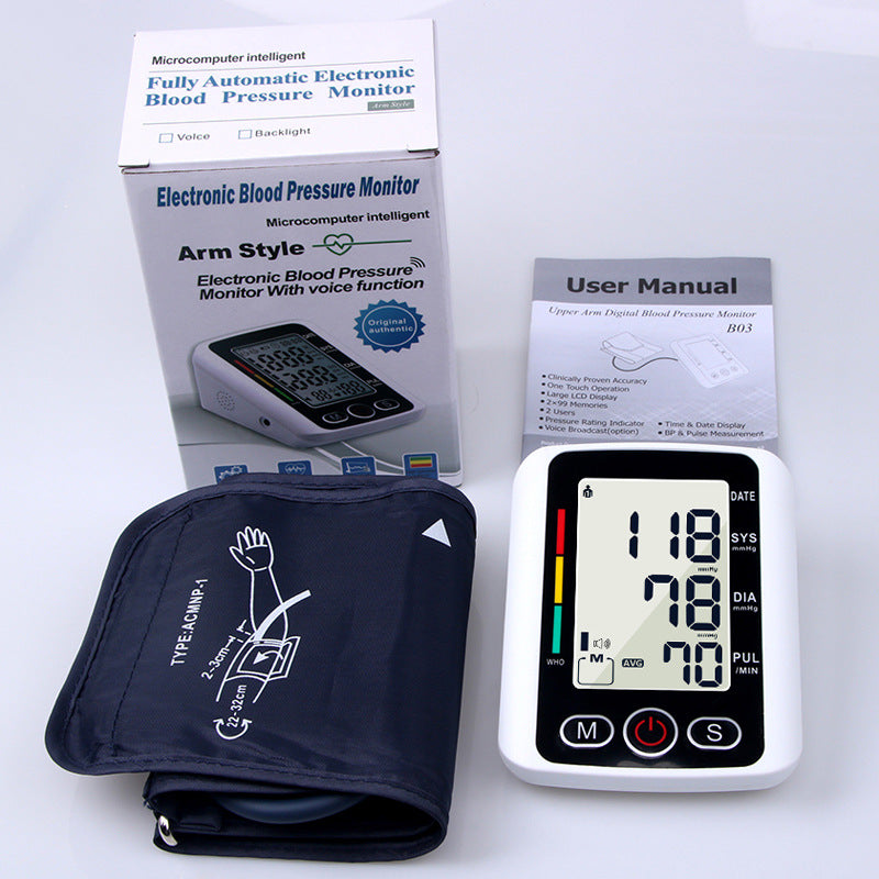 Automatic Arm Blood Pressure Monitor for Home Use