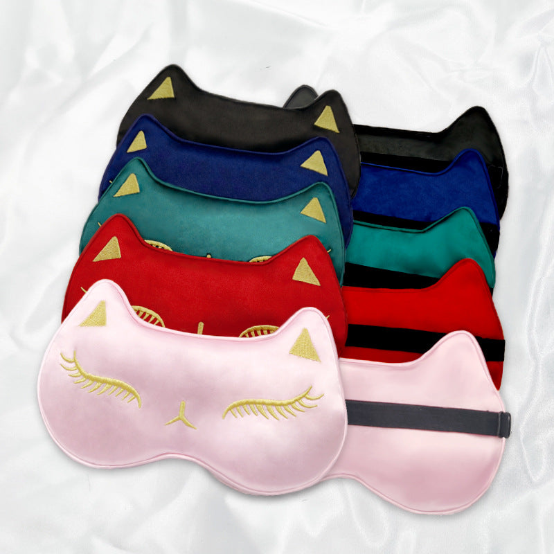 Double-Sided Silk Sleep Mask – Fox Design Eye Cover for Travel
