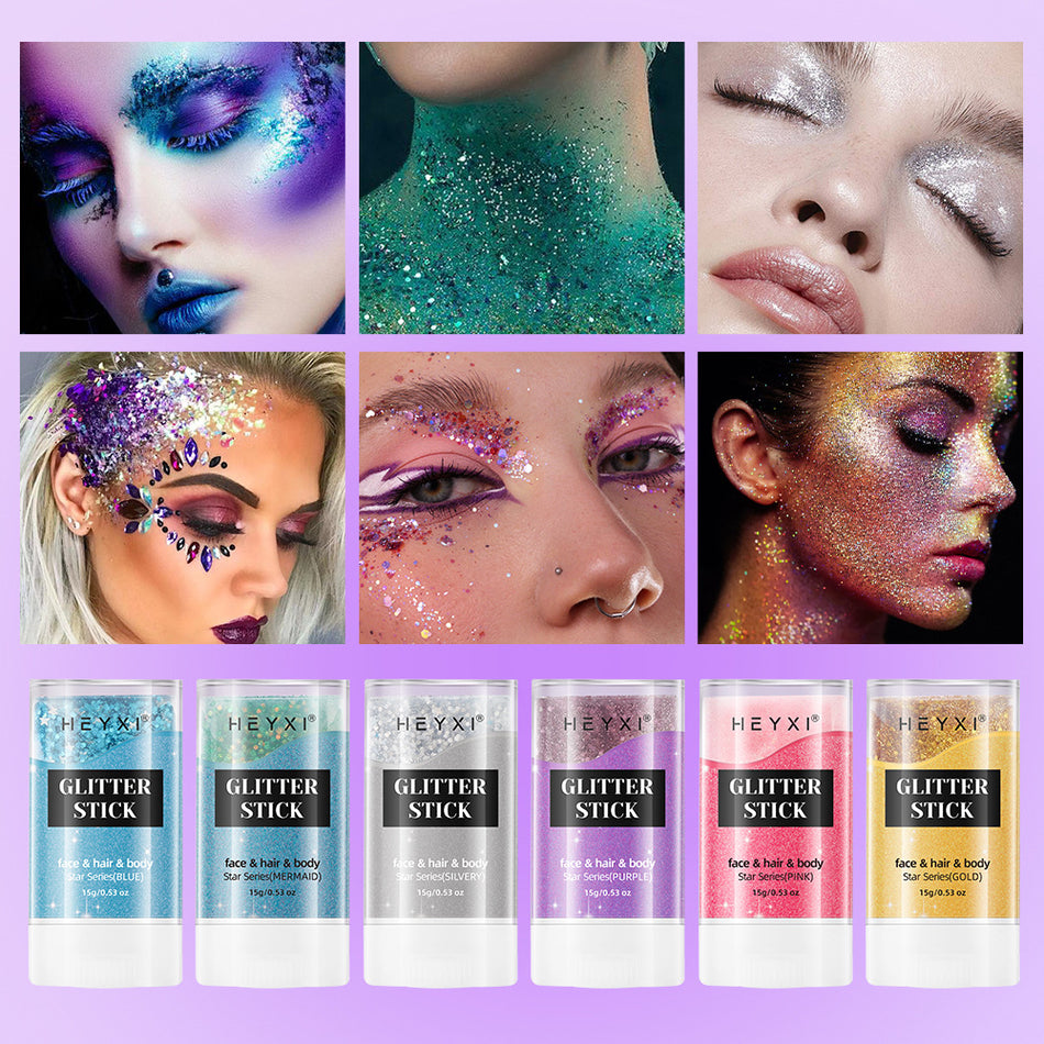 HEYXI High-Gloss Sequins Body & Hair Glitter Powder – Fantasy Beading