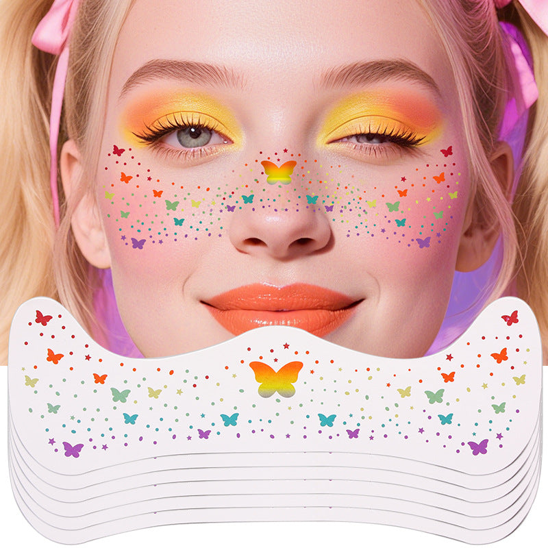 Butterfly Freckle Face Stickers – Temporary Tattoo Makeup for Parties & Festivals