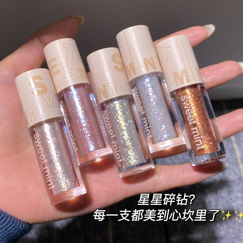 Sweet Mint Glitter Liquid Eyeshadow – Bright Silkworm