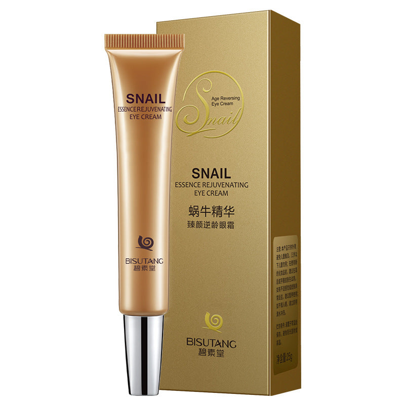 Bishutang Snail Essence Eye Cream for Hydrating & Anti-Aging
