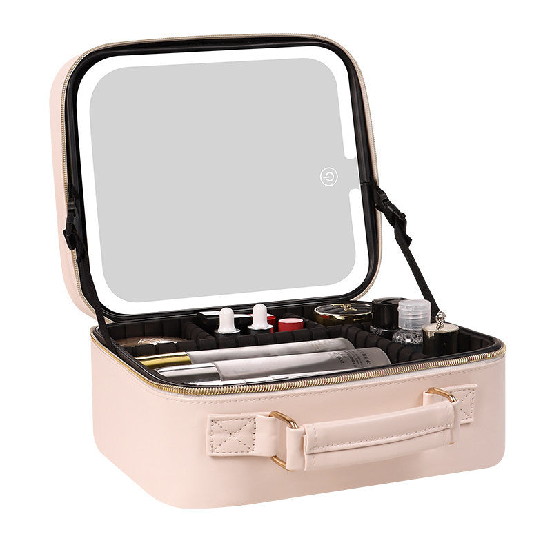 LED Lighted Cosmetic Case with Mirror
