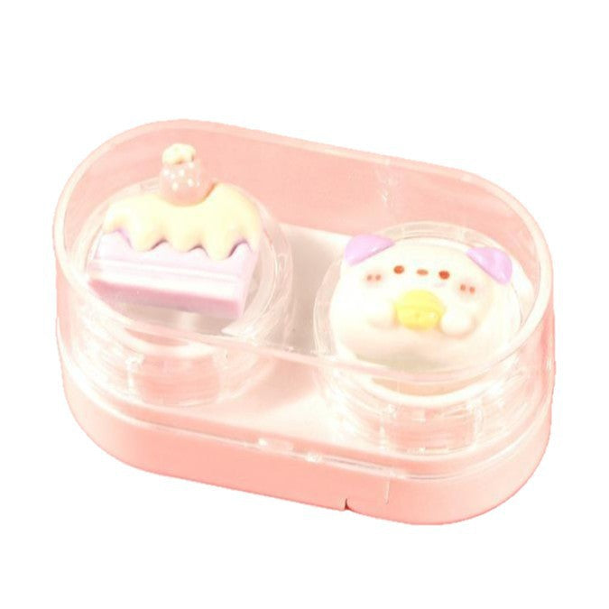 Cartoon Contact Lens Case – Portable Double Box Large Capacity
