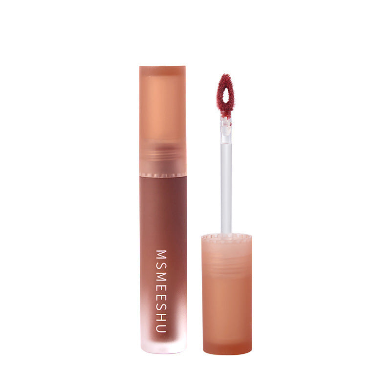 Honey Bundle Mu Si Soft Mist Matte Lip Mud Milk Tea Color
