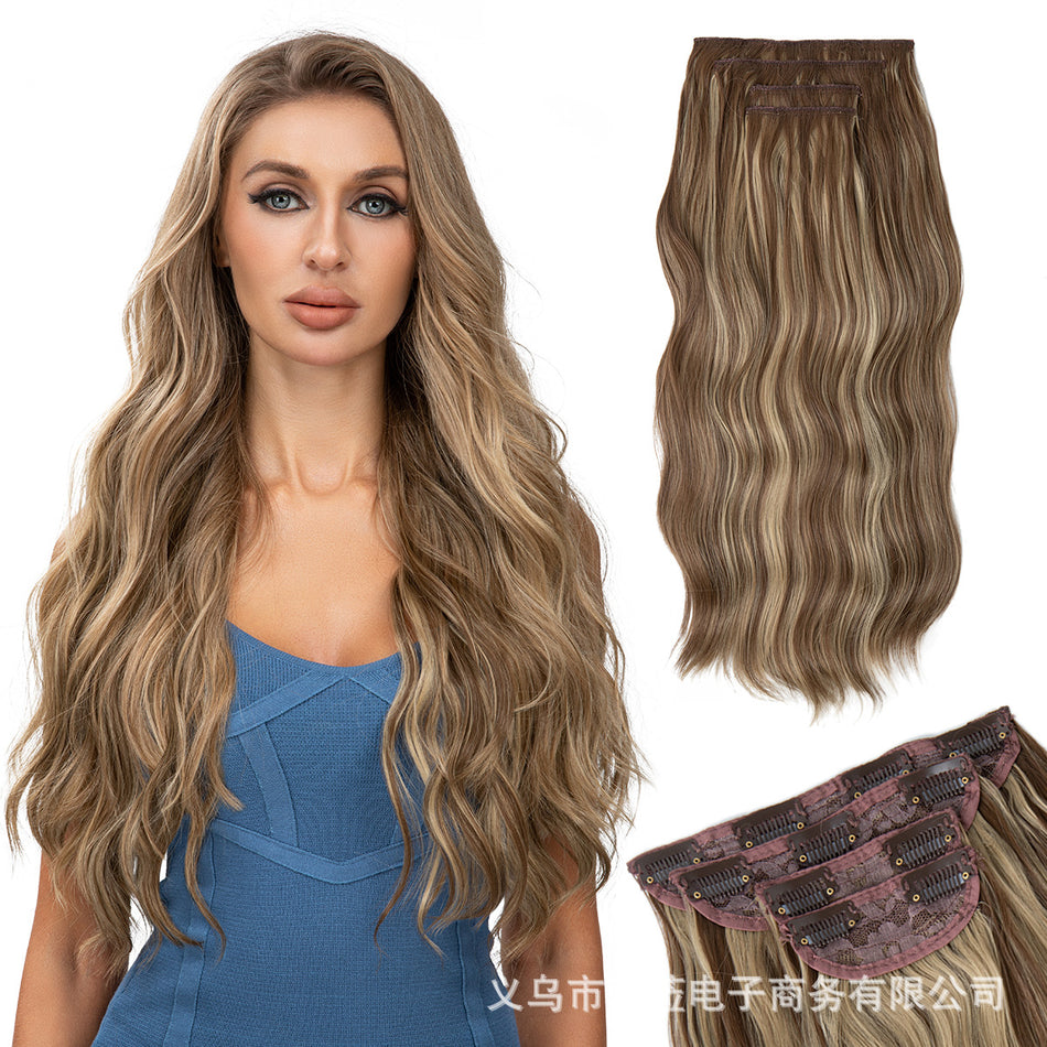 Synthetic Long Curly Hair Extensions – One-Piece Invisible