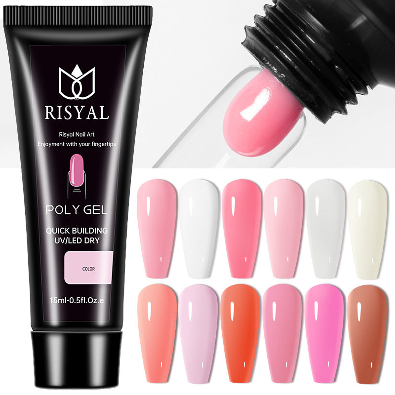 Crystal Poly Gel Nail Extension Glue 15ml – Fast-Set, Phototherapy-Free