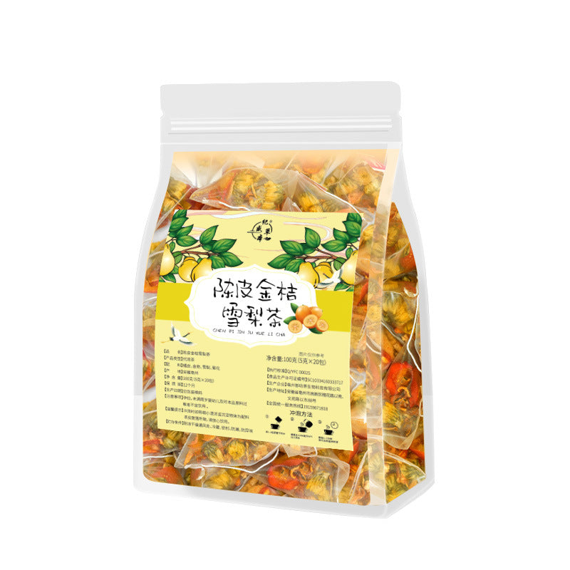 Tangerine Peel Snow Pear Chrysanthemum Tea – Herbal Fruit Tea Bags