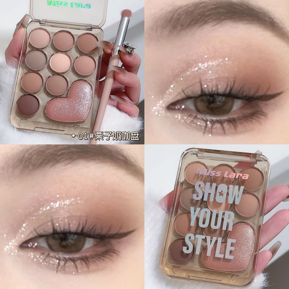 Miss Lara Love 10-Color Eyeshadow Palette