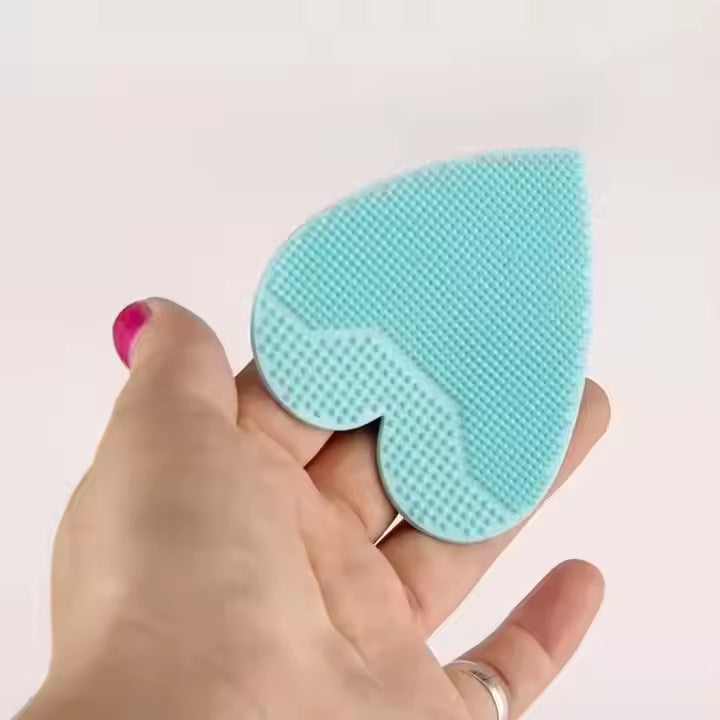 Peach Heart Silicone Face Washing Brush – Soft Hair Exfoliating Massage