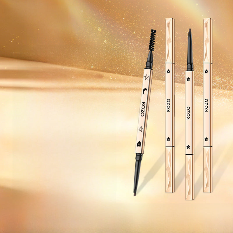 ROZO Gold Diamond Eyebrow Pencil – Dual-Head Perfection