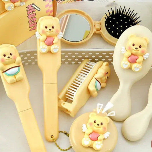 Mini Bear Air Cushion Comb – Cute Girls' Hair Brush