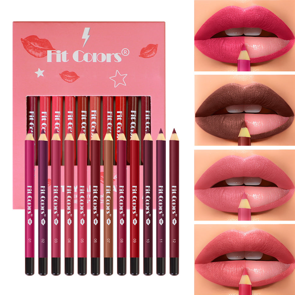 Fit Colors 12-Color Matte Lip Liner Set