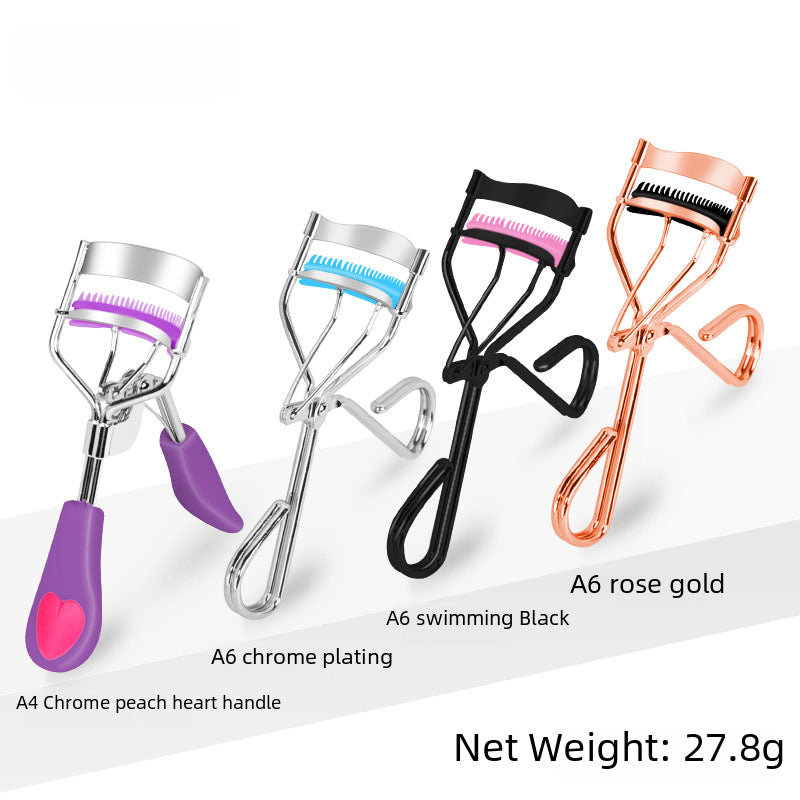 Peach Heart Side Comb Eyelash Curler