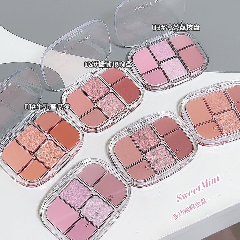 Sweetmint 6-Color Eye Shadow & Blush Palette