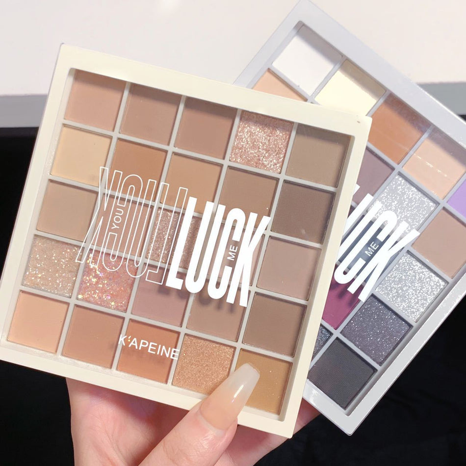 Capel 25-Color Lucky Eyeshadow Palette – Crystal Milk Tea Tones