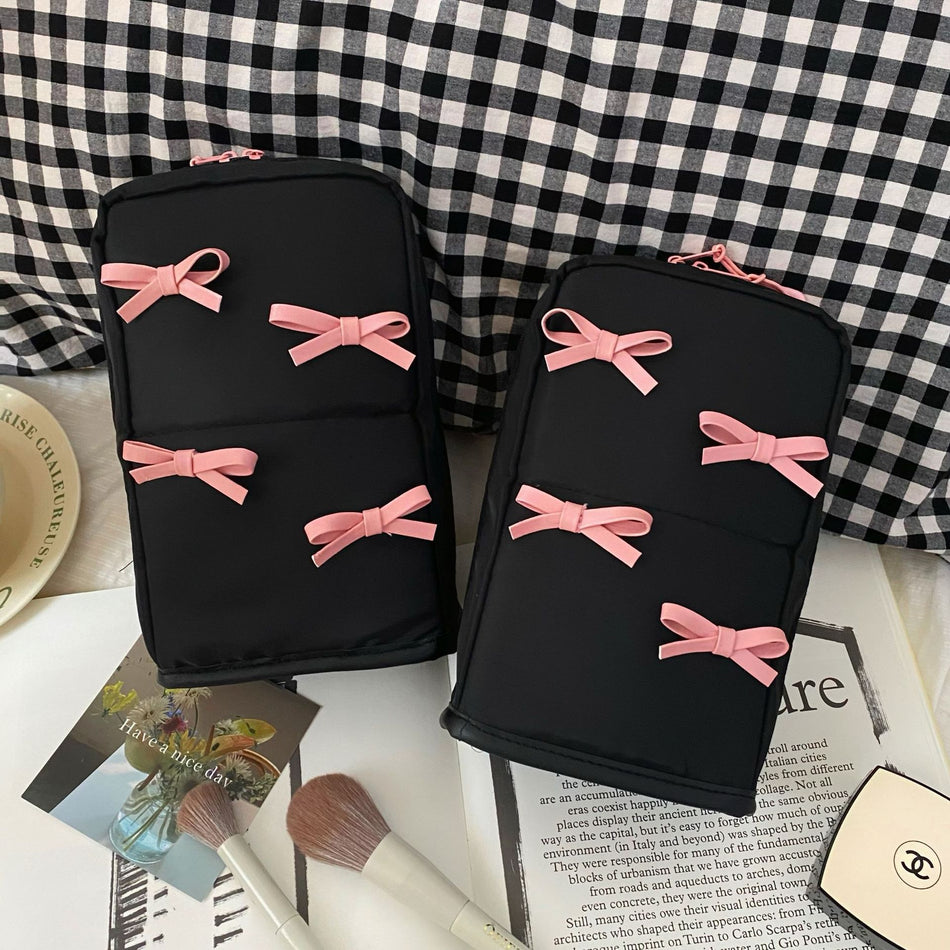 Cute Bow Storage Makeup Bag – Dorm & Travel Ready