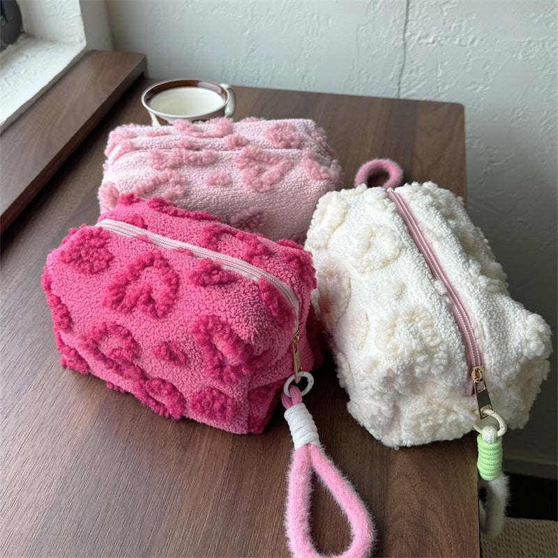 Plush Cute Cosmetic Bag – Large, Soft & Travel-Friendly