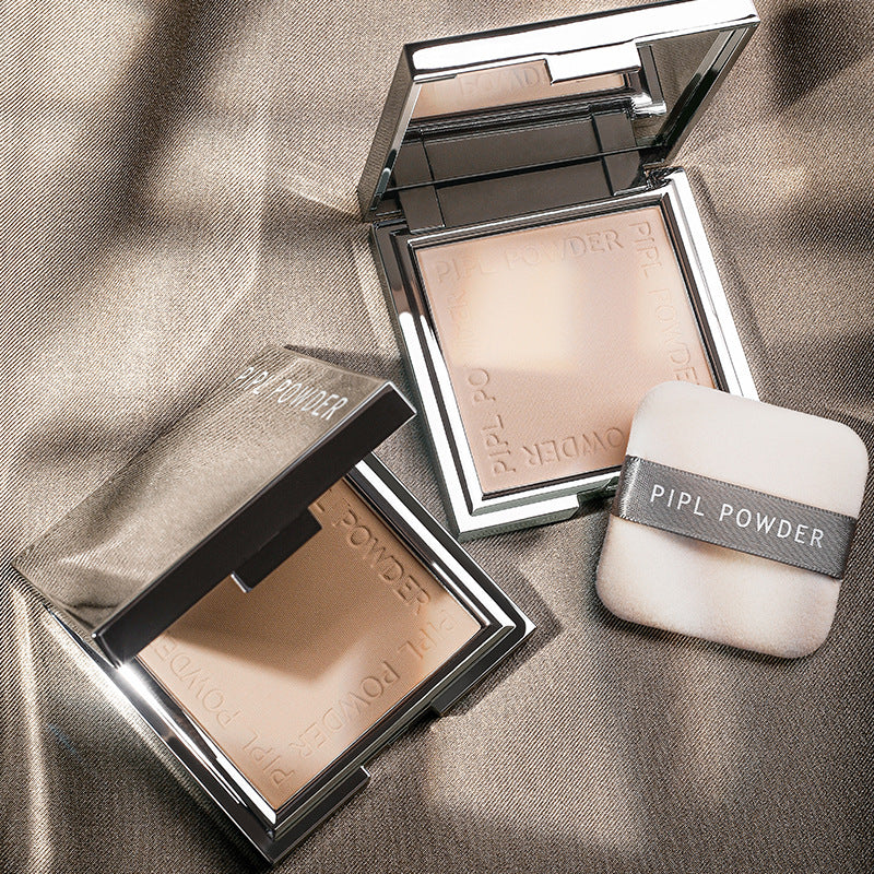 PIPL Silver Block Powder Cake – Dual-Use Moisturizing Loose Powder