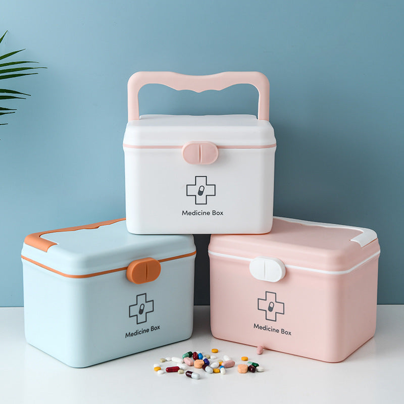 Portable Multi-Layer Household Medicine Storage Box