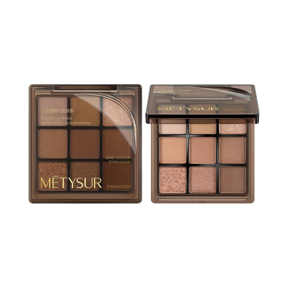 METYSUR Smart Color Shining 9-Color Eyeshadow Palette – Matte & Flash