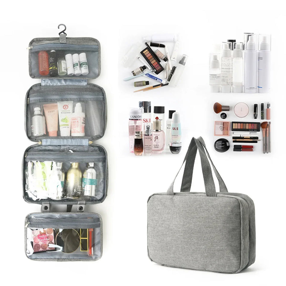 Foldable Hanging Toiletry Bag – Dry & Wet Separate