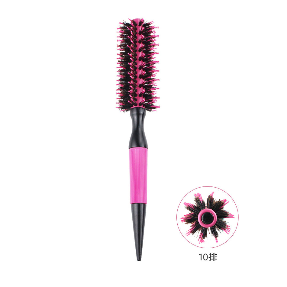 High-Temperature Aluminum Hair Roll Comb | Pink Rubber Handle